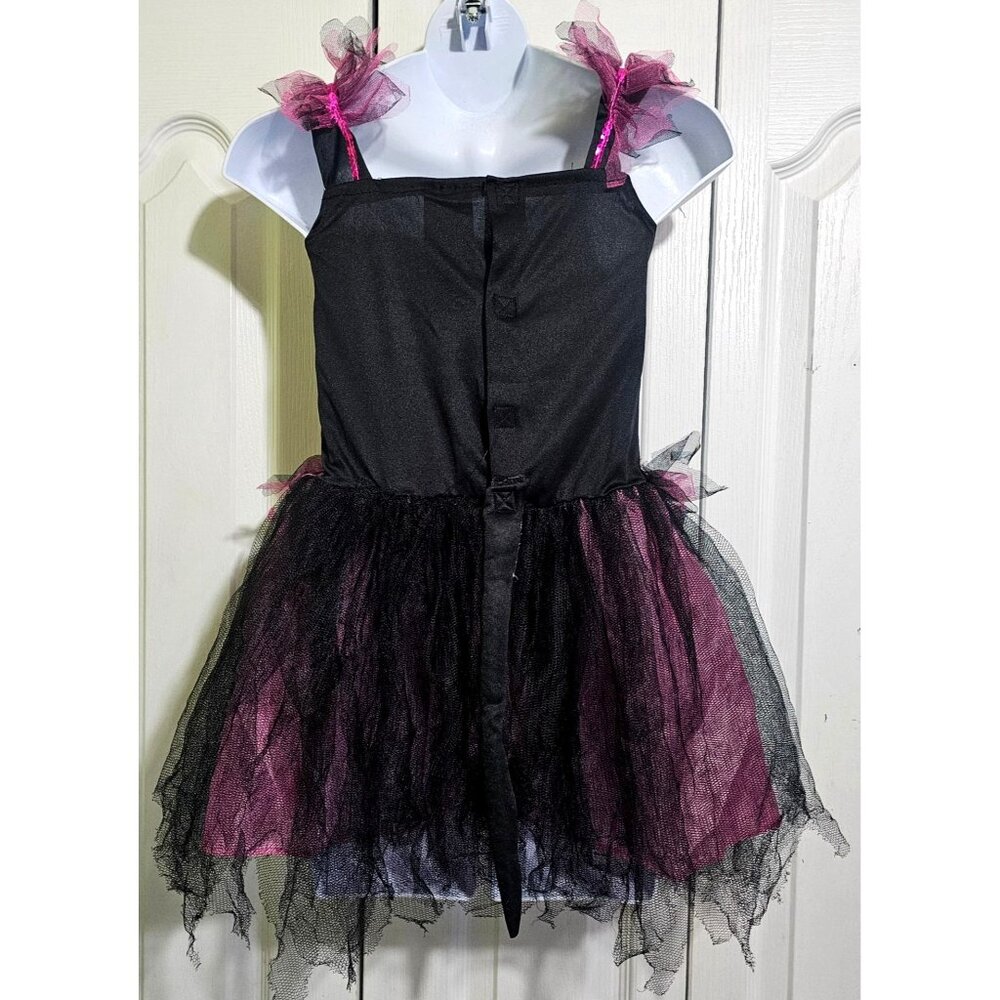 Unicorn Witch Costume Girls 8-10 Tutu Dress Hat Wings Tail Fairy Wand Halloween - Picture 6 of 9